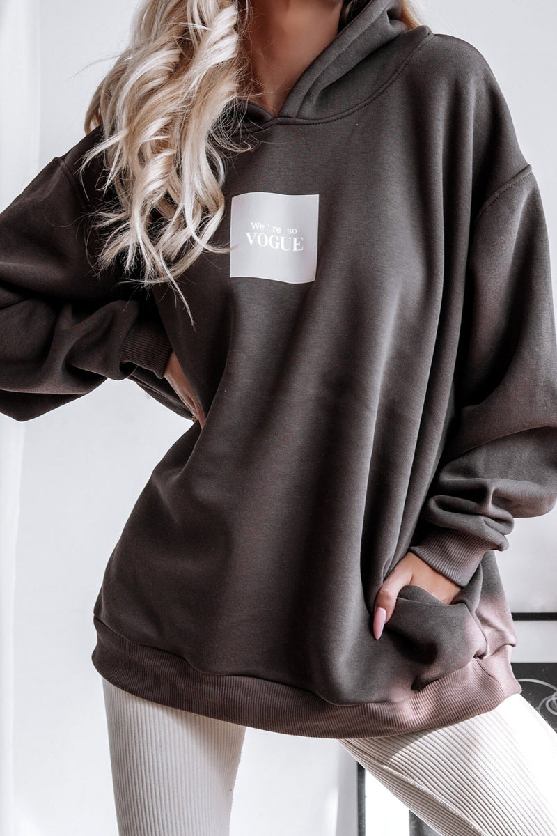 Hoodie Felpa Oversize Vintage Marroni Sales Felpe Marroni