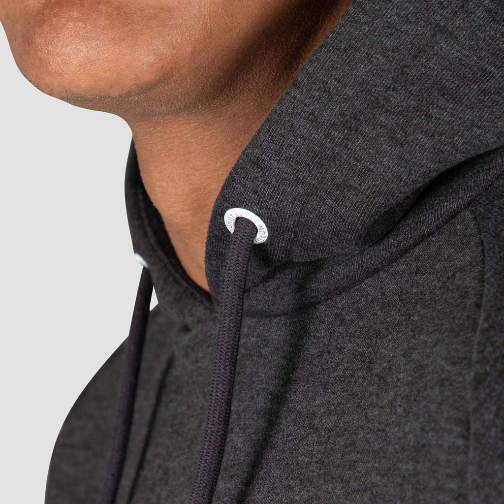 Felpa grigio scuro da uomo con cappuccio Logo Hoodie con grafica posteriore Morotai