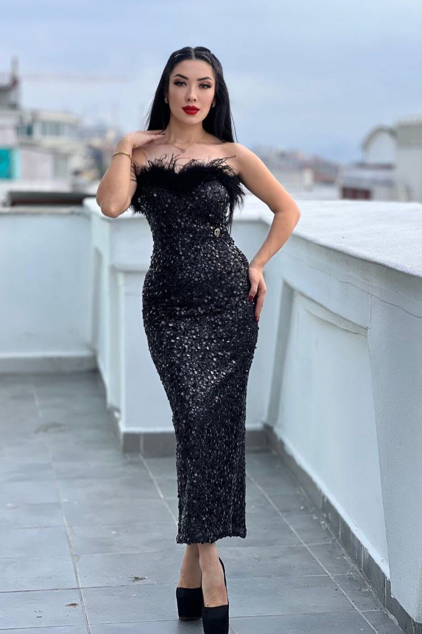 Abito Tubino Di Paillettes Tubino Di Paillettes Artigli Tubino