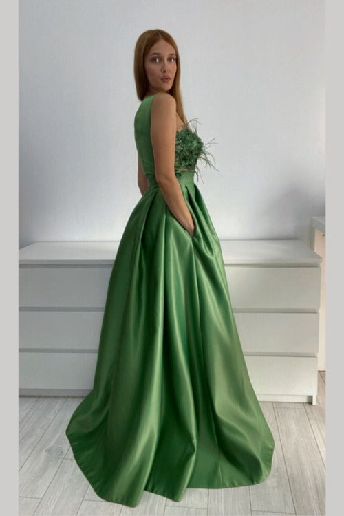 Vestito Cerimonia Vestito Lungo Floreale Con Spacco Da Cerimonia