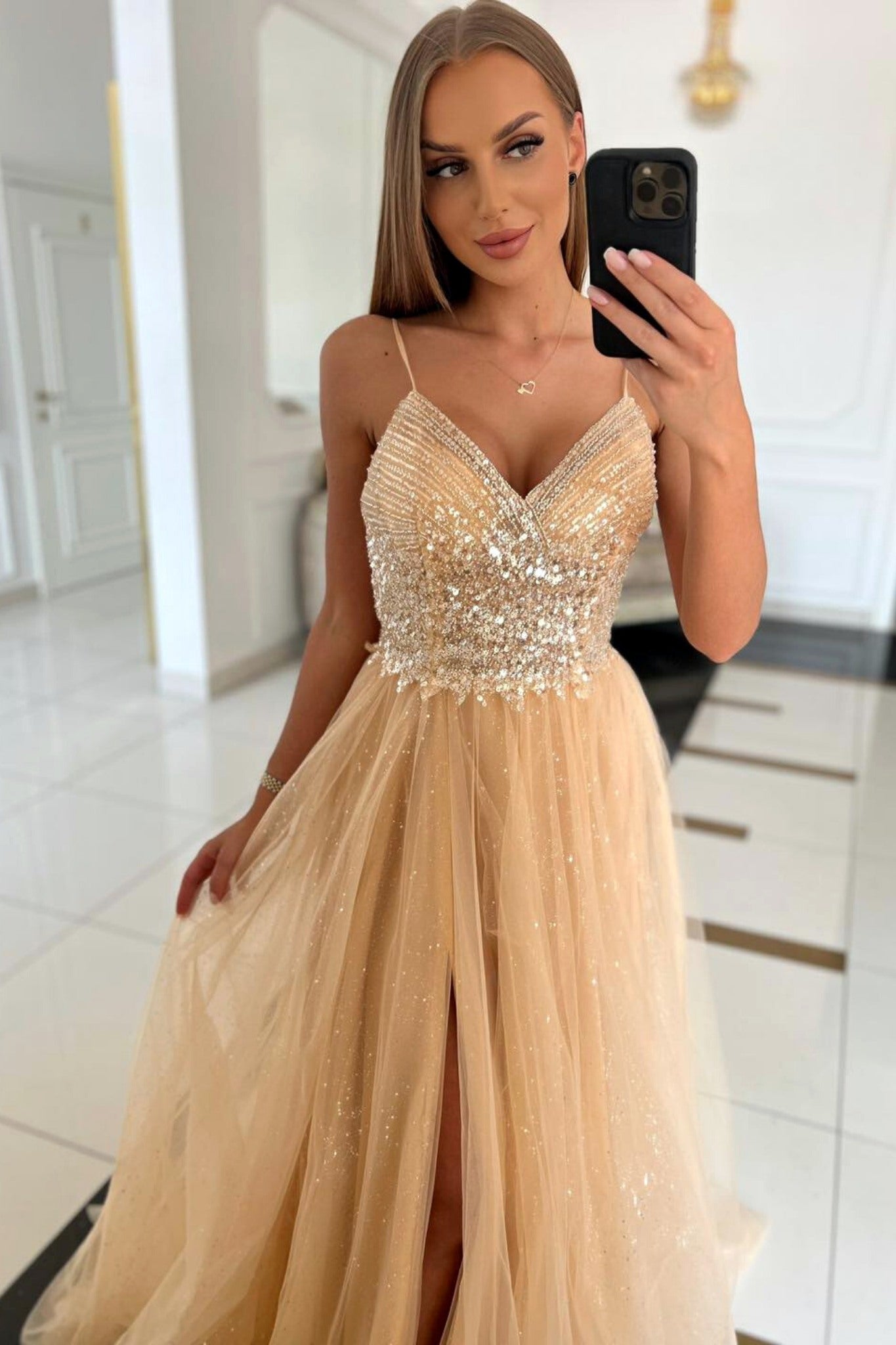 Gonna Lunga Twin Set Gonna Paillettes Long Tulle Twin Set Gonna