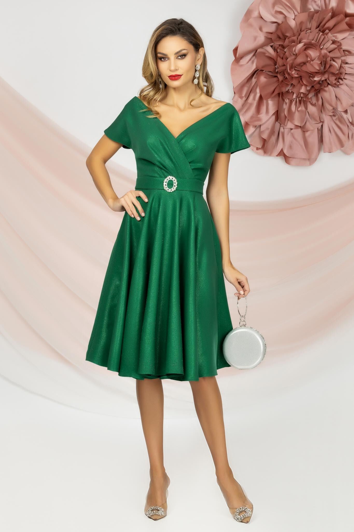 Abito Verde Scarpe Color Smeraldo Vestito Verde Vestiti Cerimonia