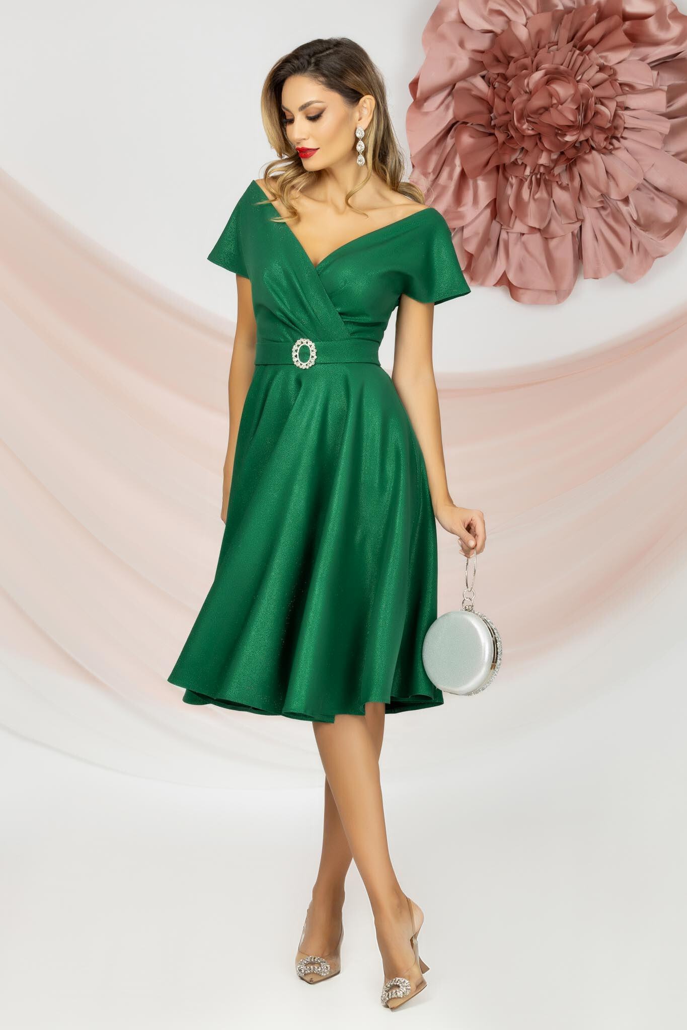 Verde Smeraldo Abiti Cerimonia Taglia 50 Abito Verde Smeraldo