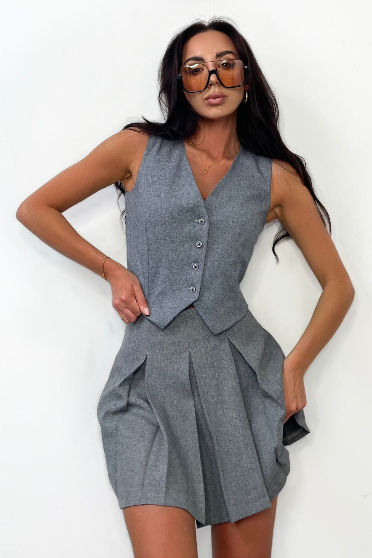 Abbigliamento Pantalone Gonna Corto Gonna Pantalone Con Spacco