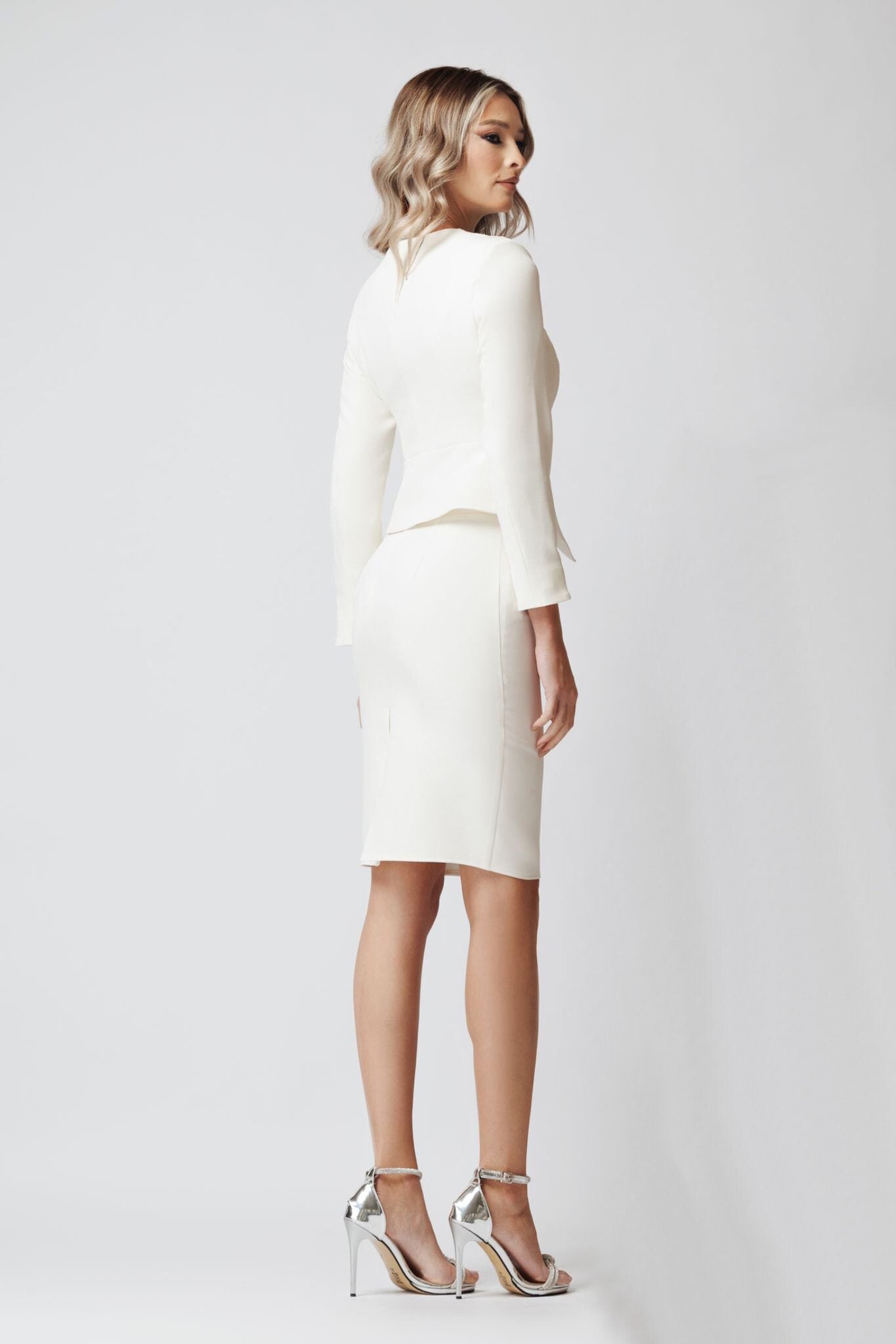 Outfit Giacca Bianca Elegante Giacca Bianca Vestito Con Giacca