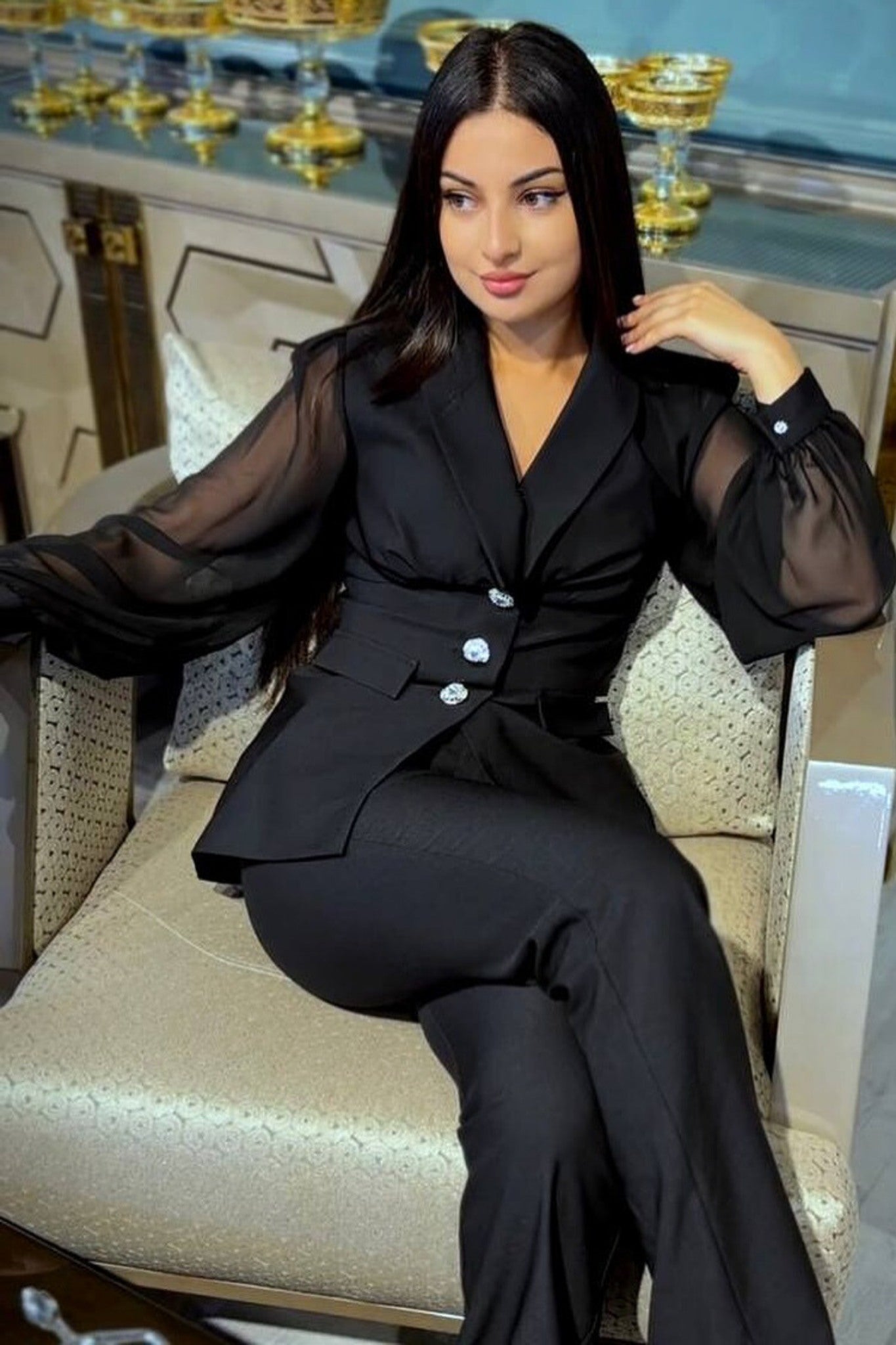 Maniche Corte Giacche Corte Femminili Completo Tailleur Elegante