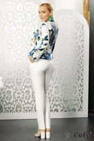 Pantaloni eleganti a sigaretta bianchi Fofy con quattro tasche e cintura inclusa, vestibilità moderna e stile raffinato.