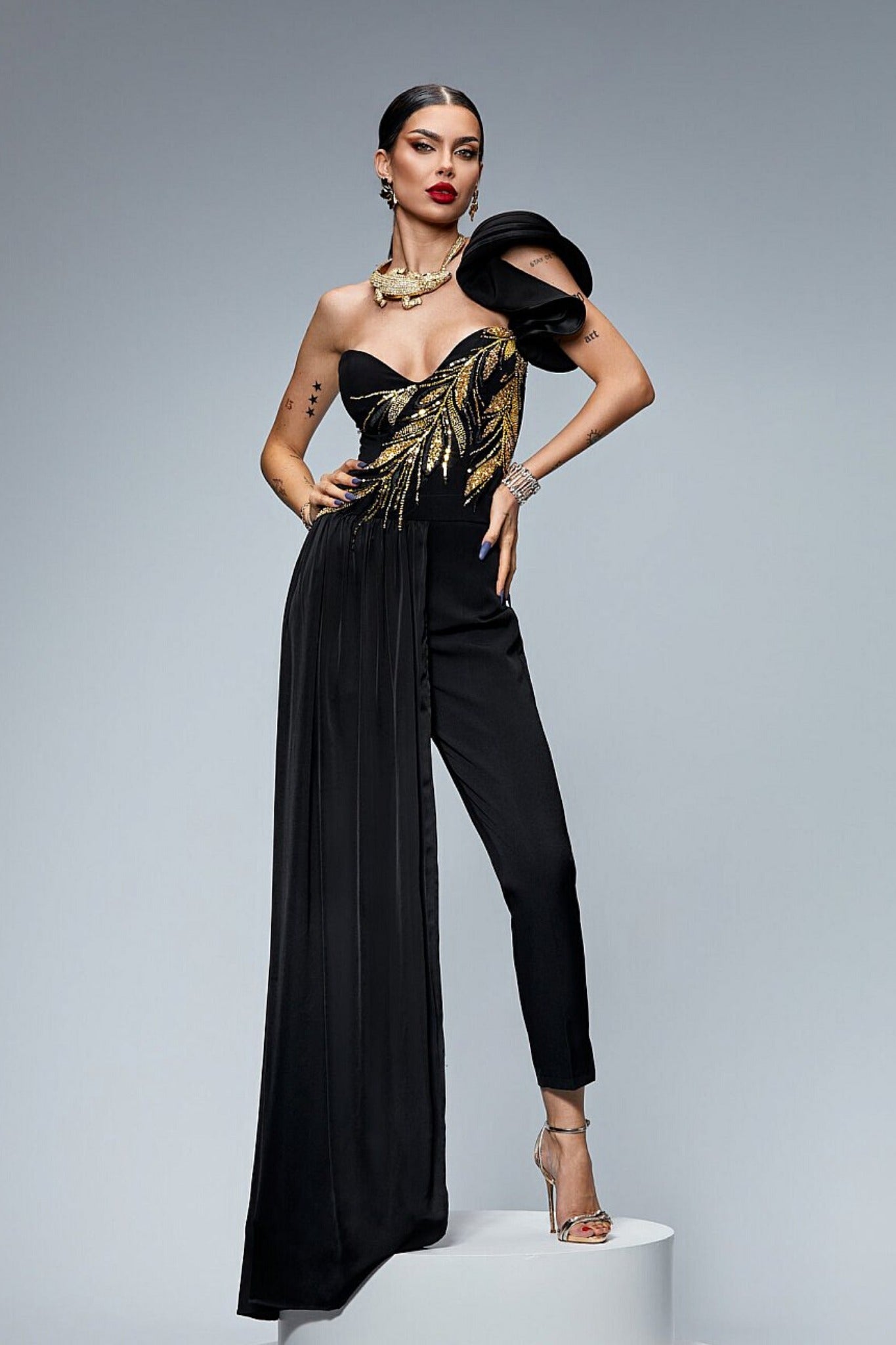 Tuta Nera Tute Estive Donne Eleganti Tute Vestito Eleganti Tuta