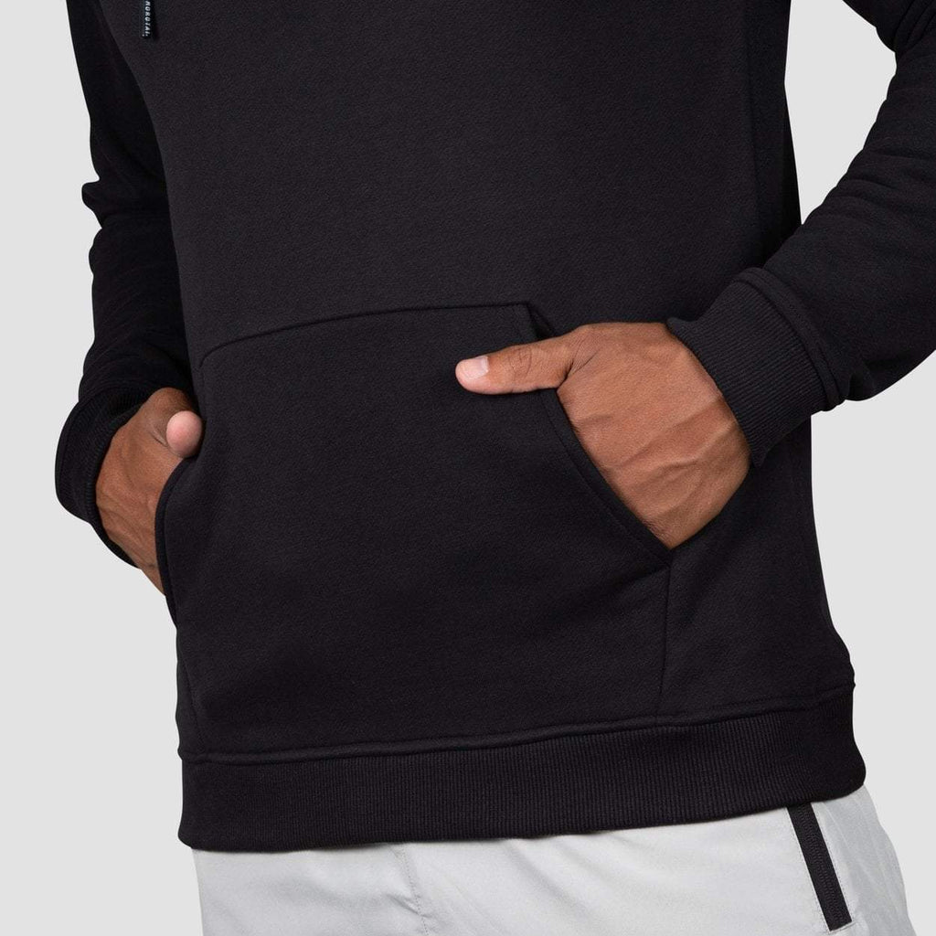 Felpa nera da uomo con cappuccio Logo Hoodie con grafica posteriore Morotai