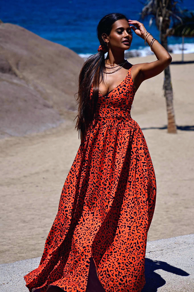 Maxi Abito Abito Con Due Spacchi Vestito Lungo Con Due Spacchi