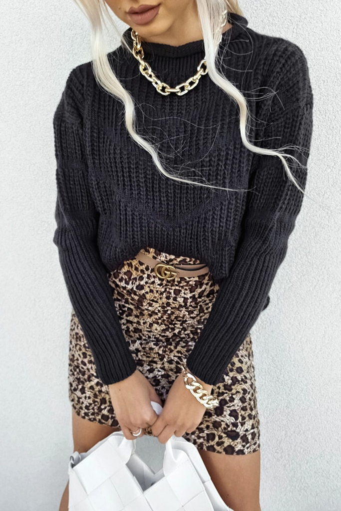 Leopard Print Outfit Gonna Leopardata Corta Mango Minigonna